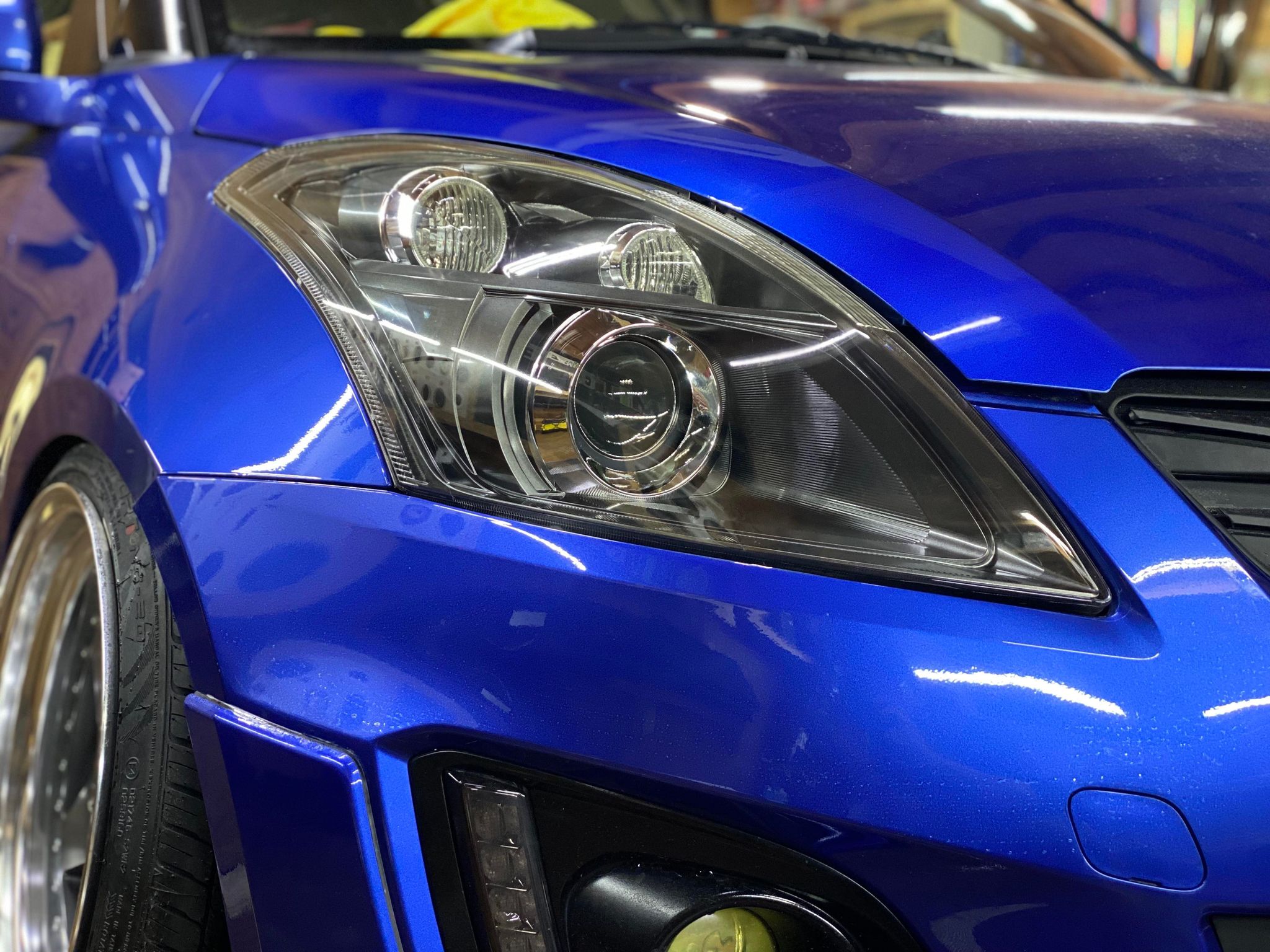 日々練習。スイフトにプロテクションフィルム。